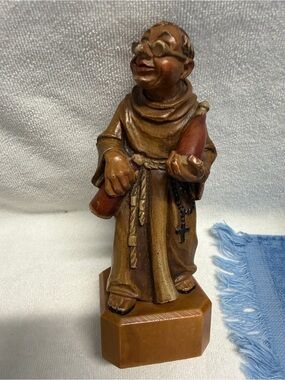 Anri Toriart Italian figurine a  cheerful monk “ Hungover” vintage 1960 Italy